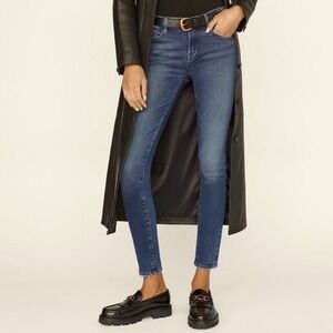 Frame Size 28 Le Skinny de Jeanne Distressed Dark Wash Skinny Jeans Classic